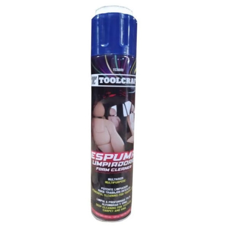Espuma Limpiadora Tapiceria 650ml con Cepillo de Llantas Toolcraft TC5815