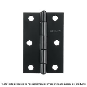 Bisagras Rectangular 1" x 7/8" Acero Negro CMbola 1mm Hermex 45632