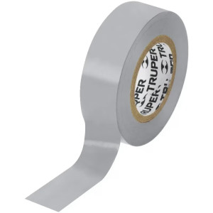 Cinta Aislantes 19mm x9m Gris Acrilico E0.18mm Flexible Encogible Truper 13516