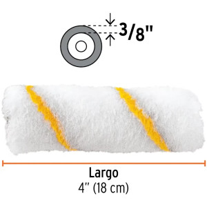 Repuesto para Rodillo 4" 13905 ROPI-420N Poliester, Truper 13911