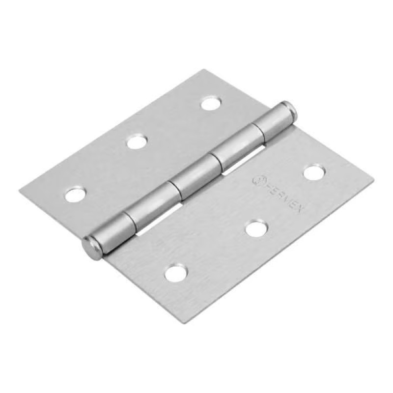 Bisagras cuadrada 3" Acero Cromo Mate x20u Capuchina Cplana 1.4mm Hermex 23687