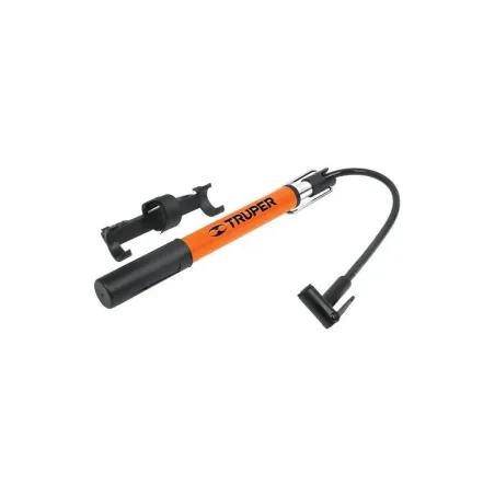 Mini Inflador Manual 28cm, Cilindro de Aluminio Ligero, Presion Maxima 60 PSI, BOM-MI 13790 Truper 14.915254 Mini Inflador Manu