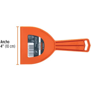 Espatula Plastica 4" Resistente a Solventes Ligeras Y flexible, en Polipropileno, ET-4P 14445 Truper