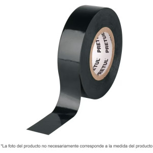 Cinta Aislantes 19mm x18m negro acrilico E0.13mm Flexible Pretul 20522