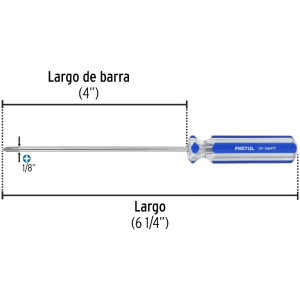 Desarmador Estrella 1/8" x4" MangoPVC Pretul 28076