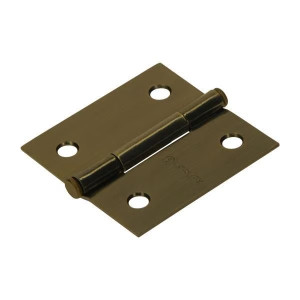 Bisagras cuadrada 2" Acero Antiguo x10u Capuchina CPlana 1.5mm Hermex 43249