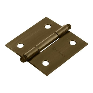 Bisagras cuadrada 2" Acero Antiguo x10u Capuchina CRedonda 1.5mm Hermex 43244