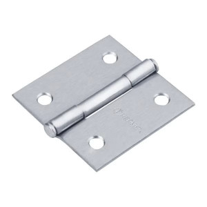 Bisagras cuadrada 2" Acero Cromo Mate x10u Capuchina CPlana 1.5mm Hermex 43259