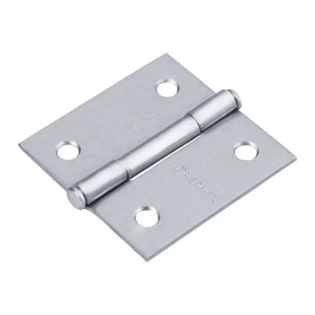 Bisagras cuadrada 2" Acero Cromo Mate x10u Capuchina CPlana 1.5mm Hermex 43259