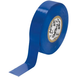 Cinta Aislantes 19mm x18m Azul acrilico E0.18mm Flexible Encogible Truper 12505