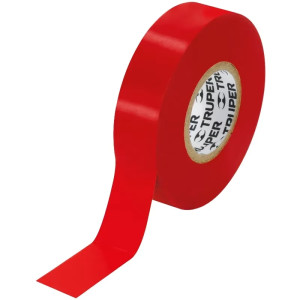 Cinta Aislantes 19mm x18m Rojo Acrilico E0.18mm Flexible Encogible Truper 12504
