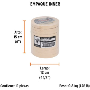 Cintas Masking Tape 12mm x50m Alta Resistencia Truper 12589