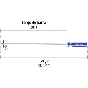 Desarmador Estrella 1/8" x8" MangoPVC Pretul 28078