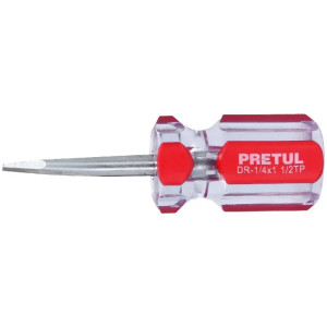 Desarmador Plano 1/4" x1-1/2" MangoPVC Pretul 21461