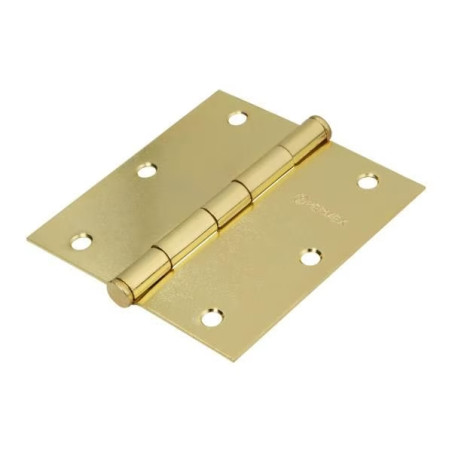 Bisagras cuadrada 3-1/2" Acero Dorado x10u Capuchina CPlana1.4mm Hermex 23685