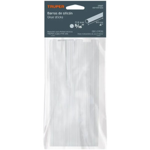 Barra de Silicona 5/16" x 10cm, Blister x 12pzas, Truper 17537