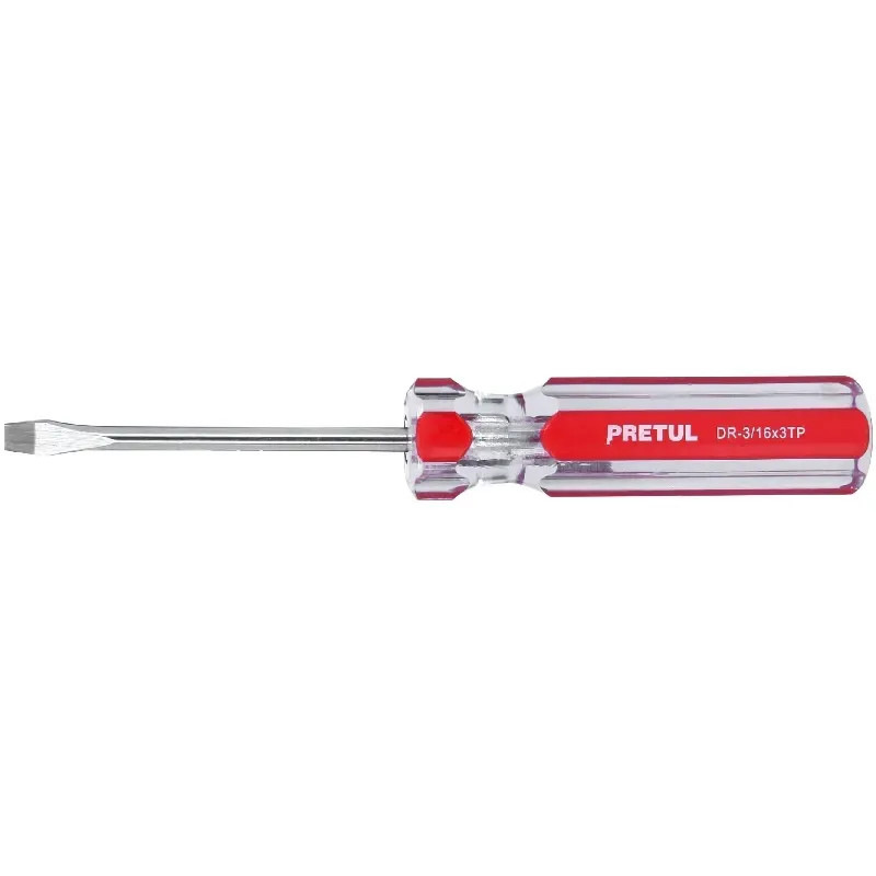 Desarmador Plano 3/16" x3" MangoPVC Pretul 21456