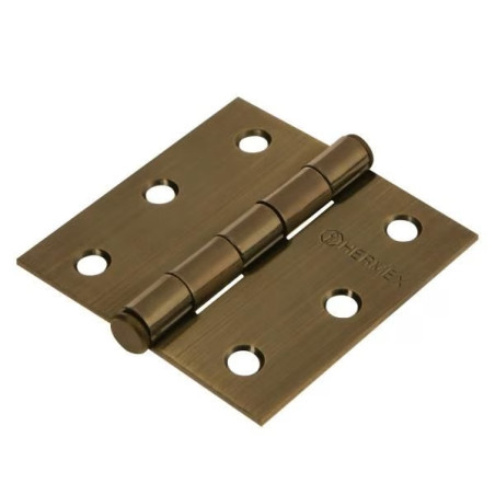 Bisagras cuadrada 2-1/2" Acero Antiguo x10u Capuchina CPlana 1.8mm Hermex 43250