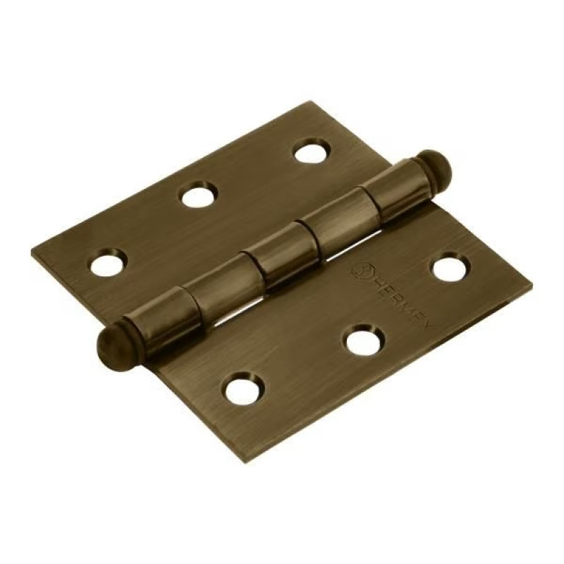 Bisagras cuadrada 2-1/2" Acero Antiguo x10u Capuchina CRedonda 1.8mm Hermex 43245