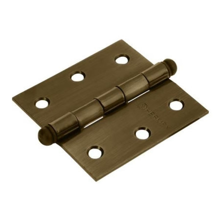 Bisagras cuadrada 2-1/2" Acero Antiguo x10u Capuchina CRedonda 1.8mm Hermex 43245