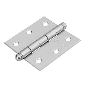 Bisagras cuadrada 2-1/2" Acero Cromo Mate x10u Capuchina CRedonda 1.8mm Hermex 43255