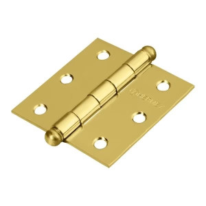Bisagras cuadrada 2-1/2" Acero Dorado x10u Capuchina CRedondo 1.8mm Hermex 43231