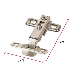 Bisagras Bidimensionales 95 Cobertura Completa 5x9cm 25mm 1Par Hermex 43156