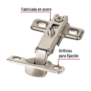 Bisagras Bidimensionales 95 Cobertura Completa 5x9cm 25mm 1Par Hermex 43156