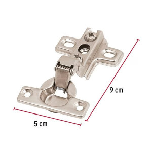 Bisagras Bidimensionales 95 Cobertura Interna 5x9cm 25mm 1Par Hermex 43158