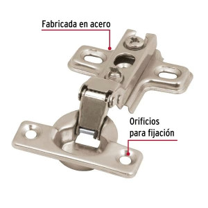 Bisagras Bidimensionales 95 Cobertura Media 5x9cm 25mm 1Par Hermex 43160