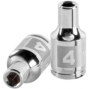 Dados 4mm E1/4 Hexagonales CrVanadio, Truper 13166