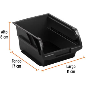 Gavetas Bandejas Apilables N2 17x11x8cm Polipropileno Truper 10889