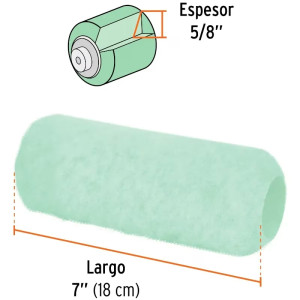 Repuesto para Rodillo 7" 13880 ROPI-715 Poliester, Truper 13892