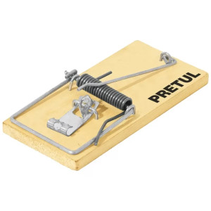 Trampa de Madera 4", para raton 2 unidades, activacion al sensible contacto, RAT-4M 23709 Pretul