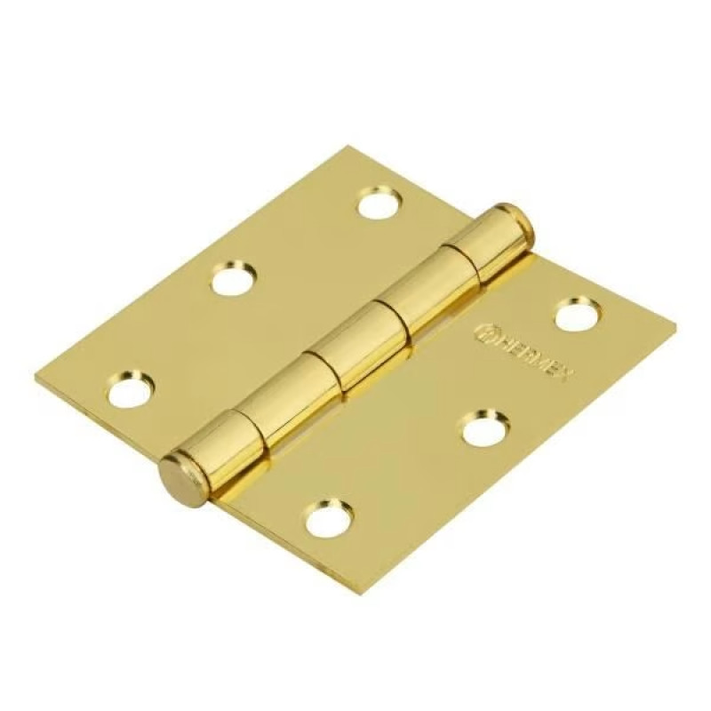 Bisagras cuadrada 3" Acero Dorado x20u Capuchina Cplana 2mm Hermex 43237