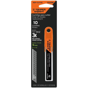 Cuchillas de repuesto 9mm 10u SK2 Navaja cutters 16971 16968 22403 Truper 100098