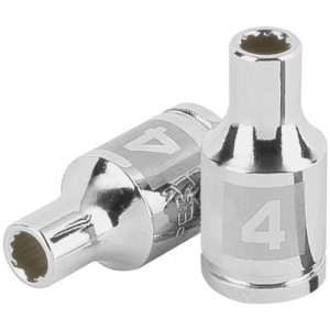 Dados 4mm E1/4 Poligonales CrVanadio, Truper 100973