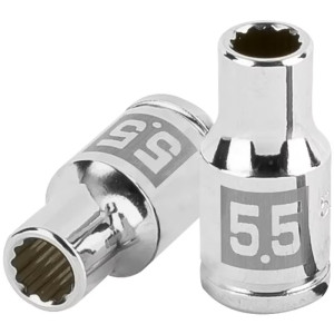 Dados 5.5mm E1/4 Poligonales CrVanadio, Truper 100975