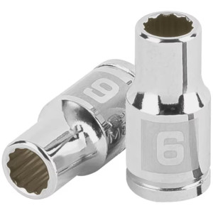 Dados 6mm E1/4 Poligonales CrVanadio, Truper 100978