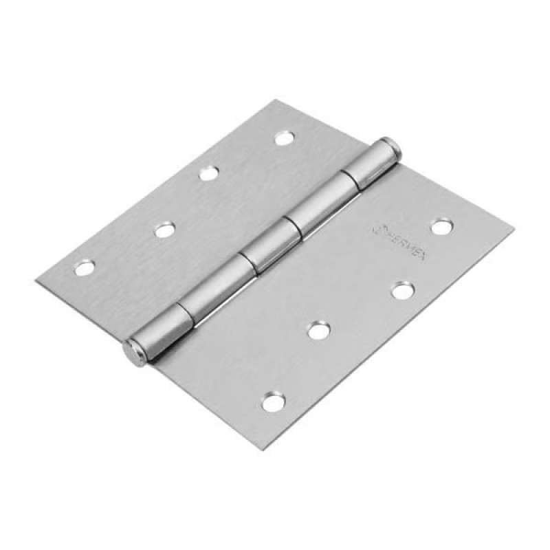 Bisagras cuadrada 4" Acero Cromo Mate x10u Capuchina Cplana 1.4mm Hermex 23689