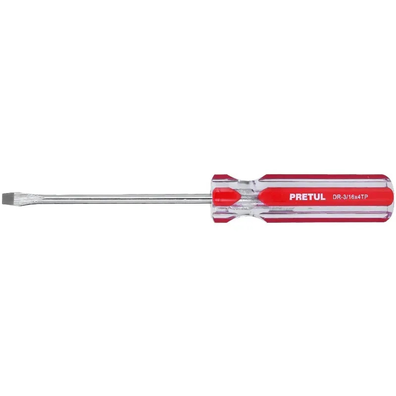 Desarmador Plano 3/16" x4" MangoPVC Pretul 21458