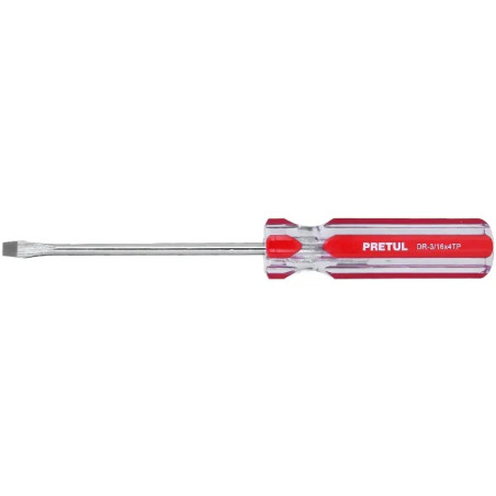 Desarmador Plano 3/16" x4" MangoPVC Pretul 21458