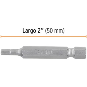 Puntas hexagonales 1/8" x50mm, estuches con 5 piezas, Truper 12619