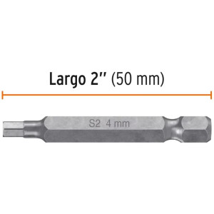 Puntas hexagonales 4mm x50mm, estuches con 5 piezas, Truper 12697