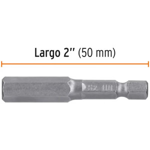 Puntas hexagonales 8mm x50mm, estuches con 5 piezas, Truper 12705