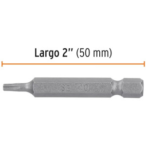 Puntas Torx T10 x50mm, estuches con 5 piezas, Truper 12213