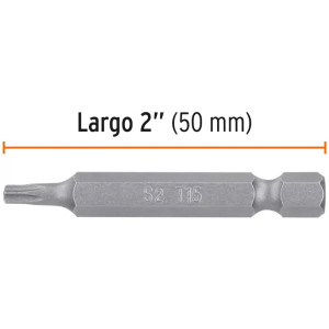 Puntas Torx T15 x50mm, estuches con 5 piezas, Truper 12215
