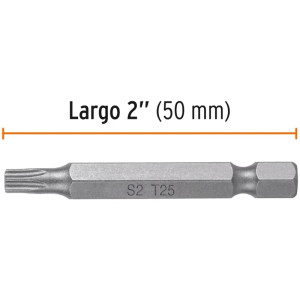 Puntas Torx T25 x50mm, estuches con 5 piezas, Truper 12256