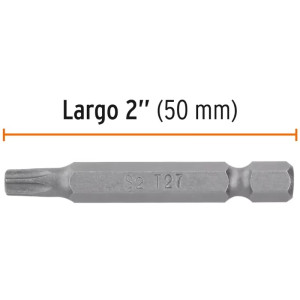 Puntas Torx T27 x50mm, estuches con 5 piezas, Truper 12260
