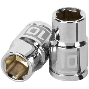 Dados 10mm E3/8 Hexagonales CrVanadio, Truper 13674
